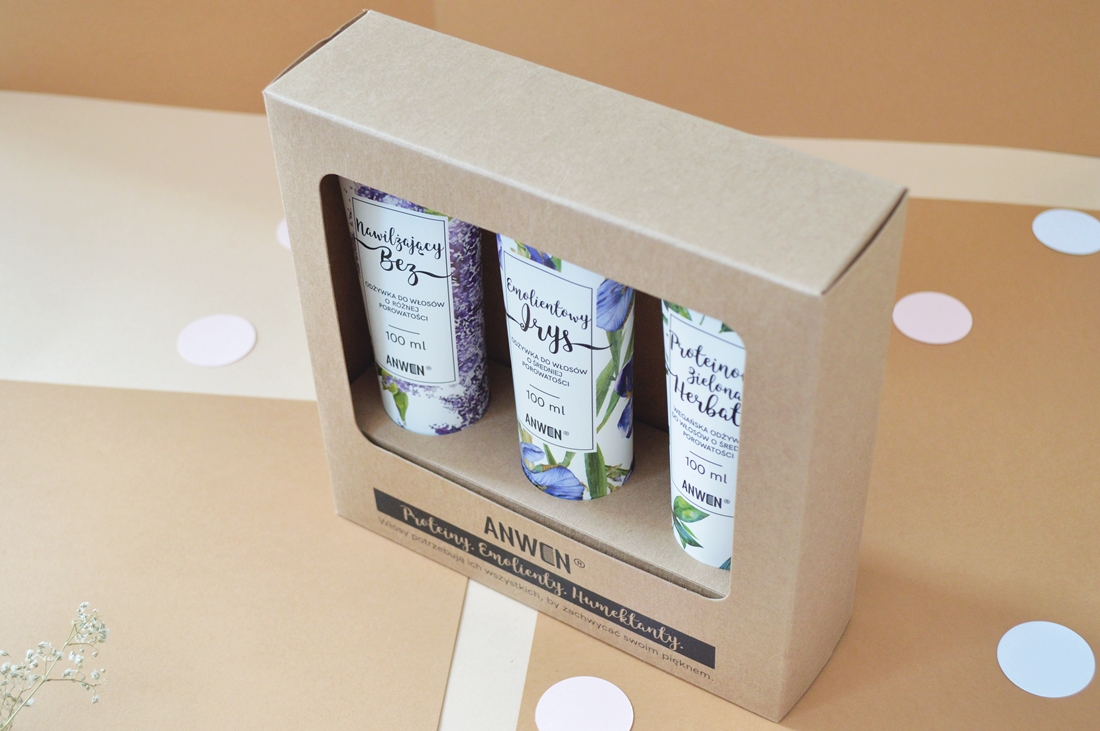 kosmetyki do włosów ANWEN odżywki emolienty proteiny humektanty 